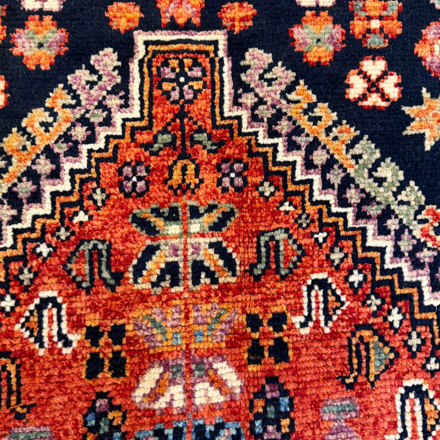Shirazi Area Rug Handmade Multi Medallion 4x7 ft