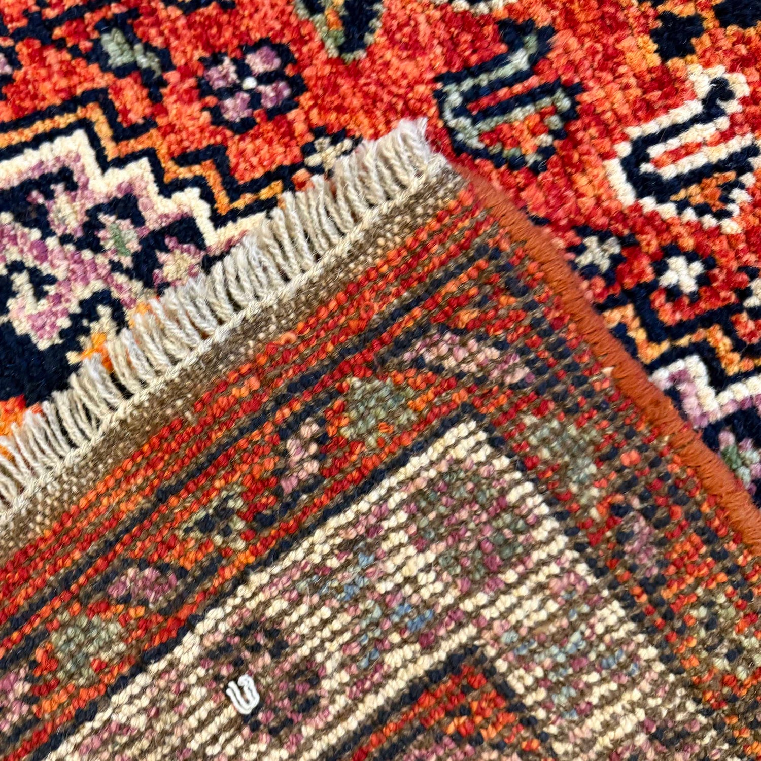 Shirazi Area Rug Handmade Multi Medallion 4x7 ft