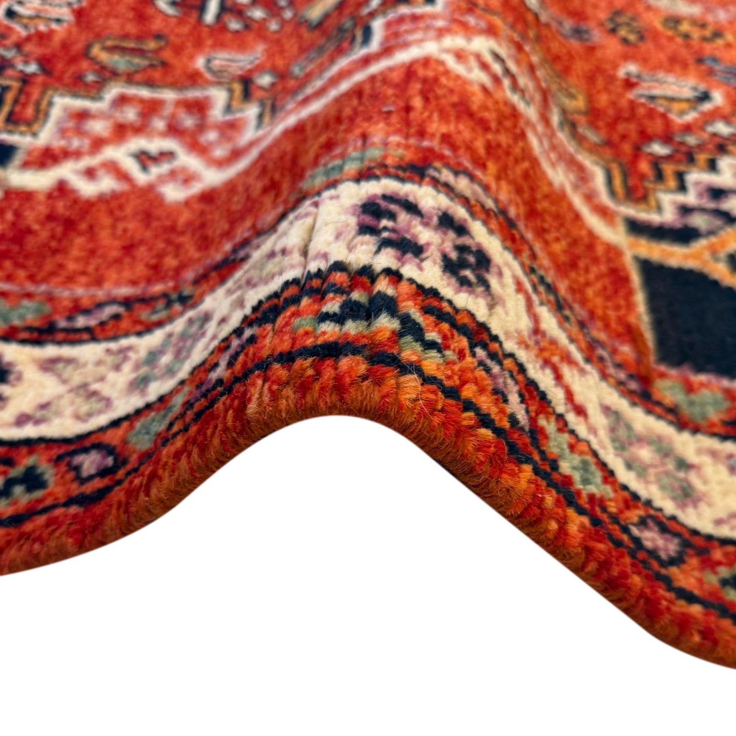 Shirazi Area Rug Handmade Multi Medallion 4x7 ft