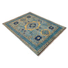 Mamluk Area Rug Handmade Blue Medallion 4x7 ft