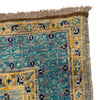 Mamluk Area Rug Handmade Blue Medallion 4x7 ft