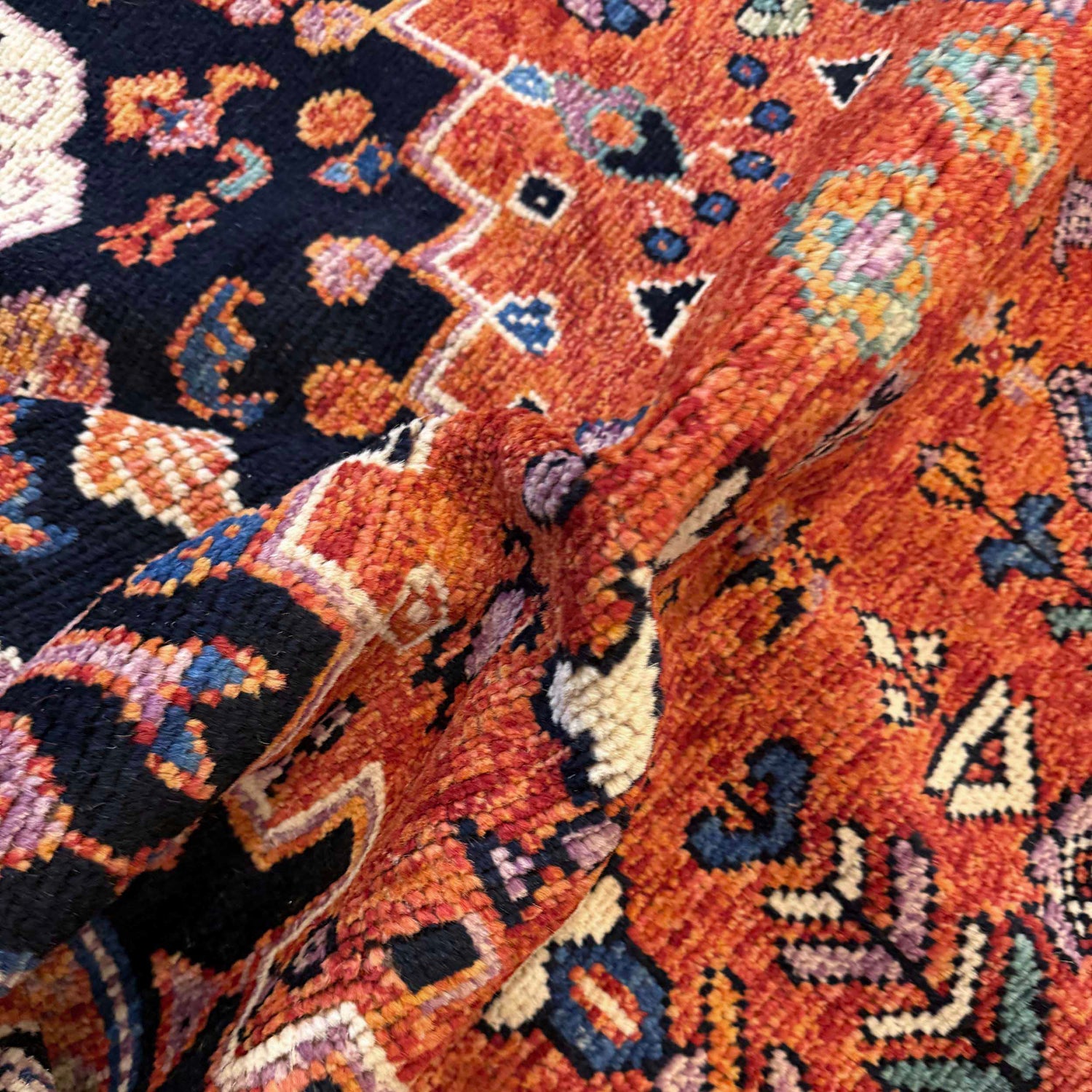 Shirazi Area Rug Handmade Multi Medallion 8x10 ft