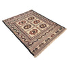 Soumak Kilim Area Rug Handmade White Pictorial 4x6 ft