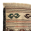Soumak Kilim Area Rug Handmade White Pictorial 4x6 ft