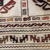 Soumak Kilim Area Rug Handmade White Pictorial 4x6 ft