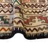 Soumak Kilim Area Rug Handmade White Pictorial 4x6 ft