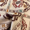 Soumak Kilim Area Rug Handmade White Pictorial 4x6 ft