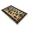 War Area Rug Handmade Beige Riffle + Tank + Helicopter +