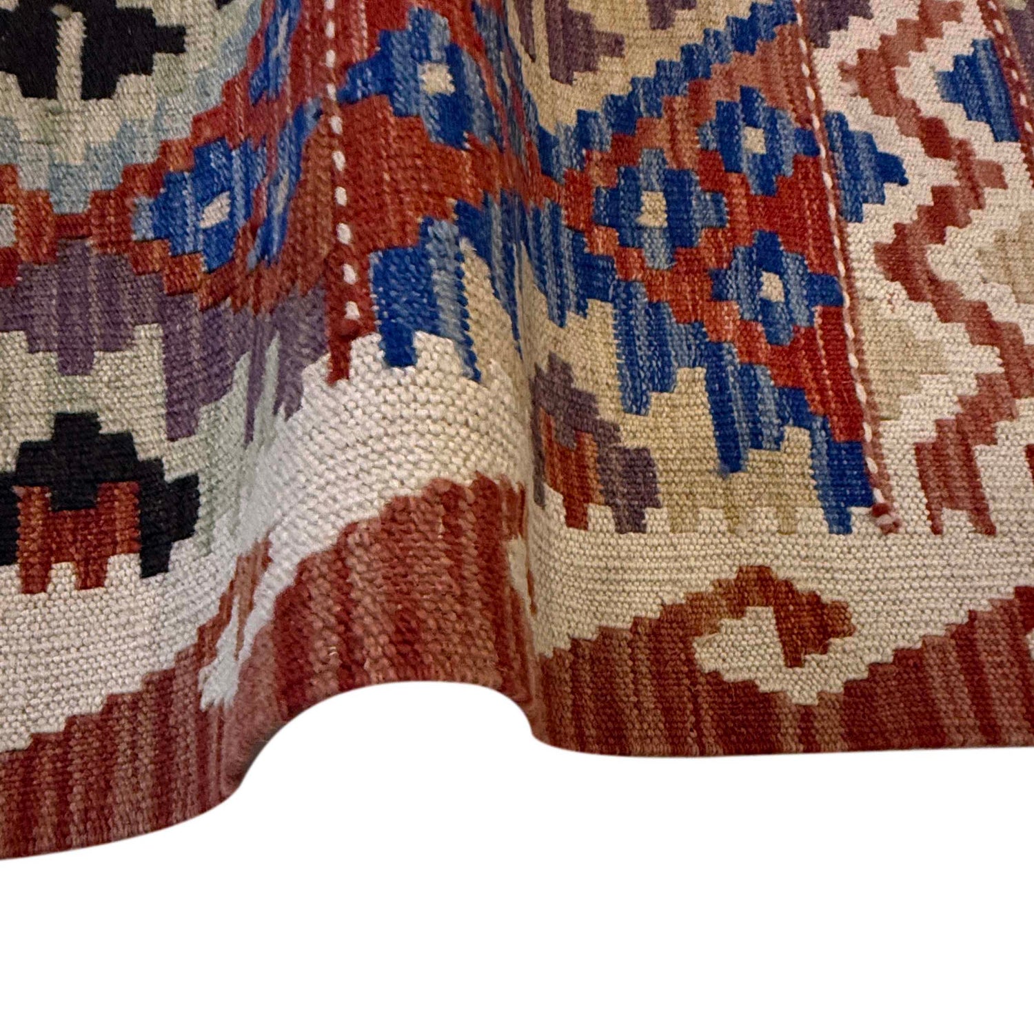 Handmade Multi Kilim Geometric 10' Runner