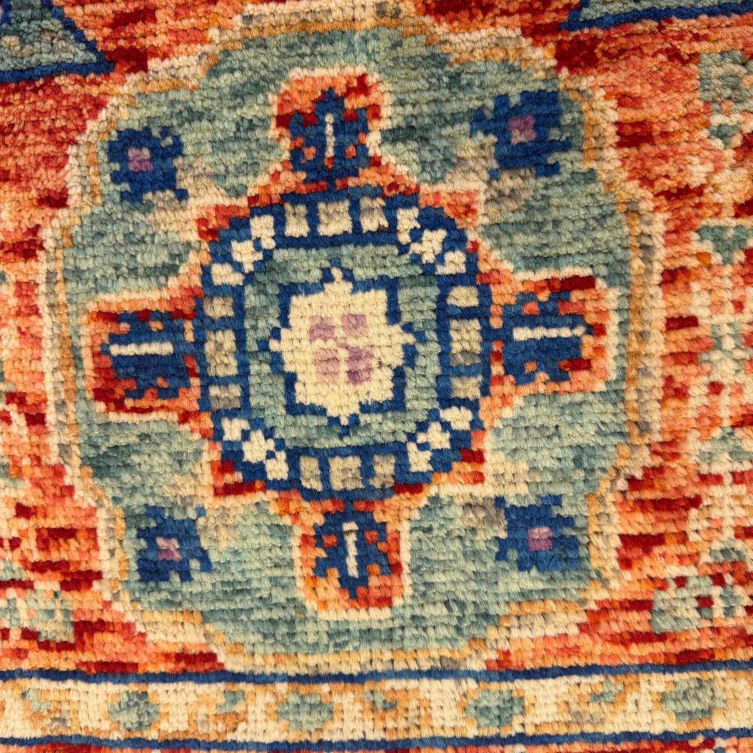 Mamluk Area Rug Handmade Multi Medallion 4x6 ft