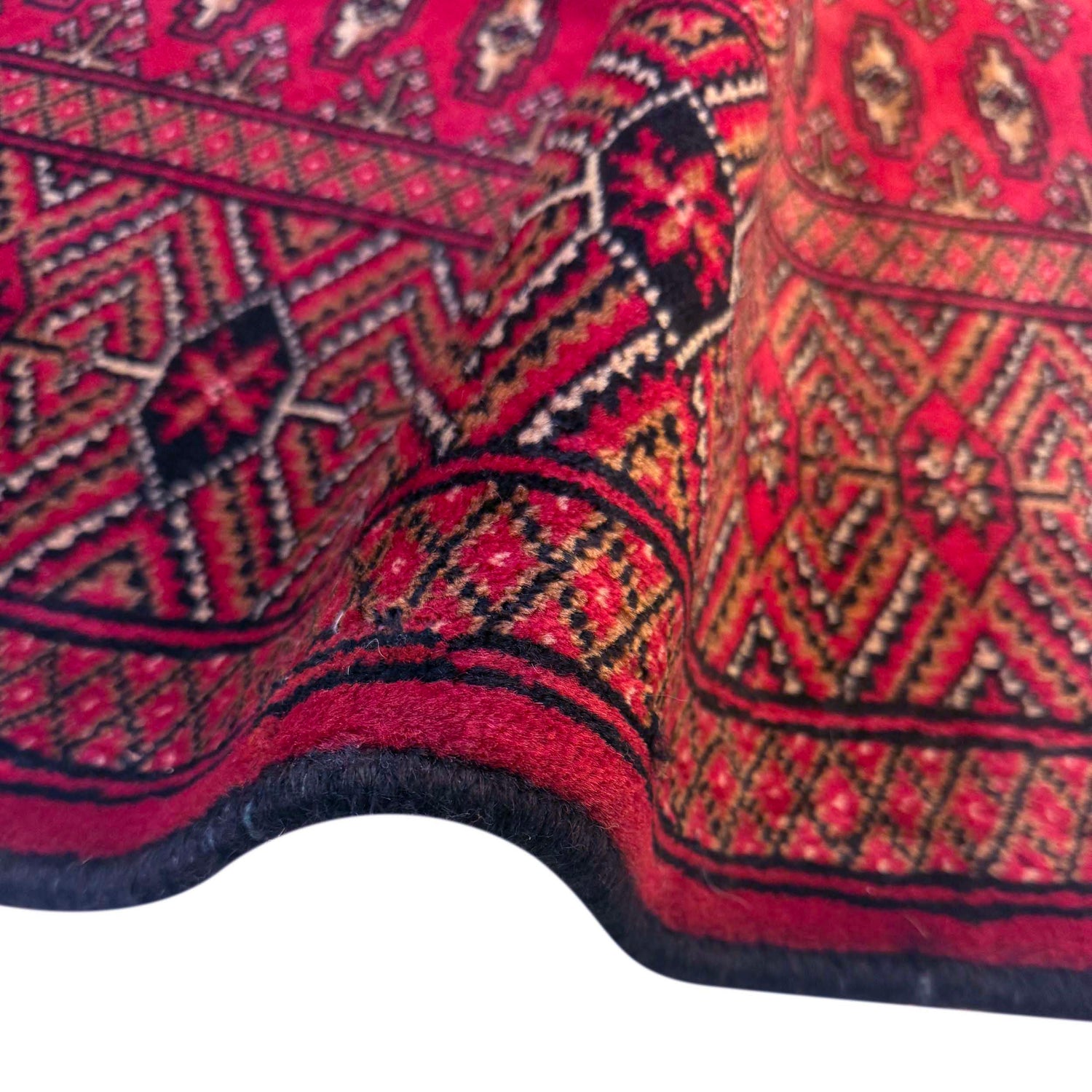 Bokhara Rug Handmade Deep Red Medallion 7x10 ft