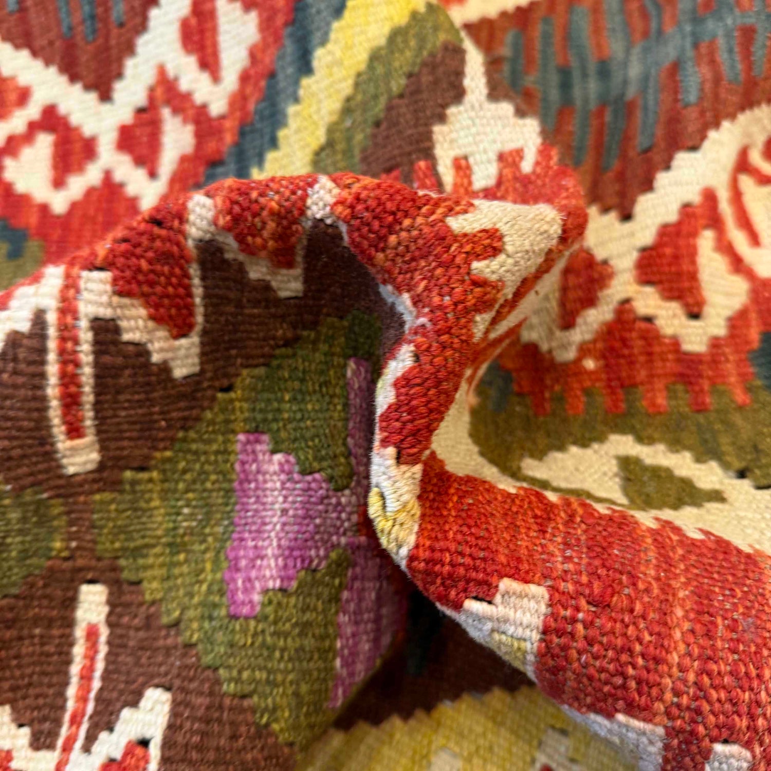 Handmade Multi Kilim Geometric 5x8 ft