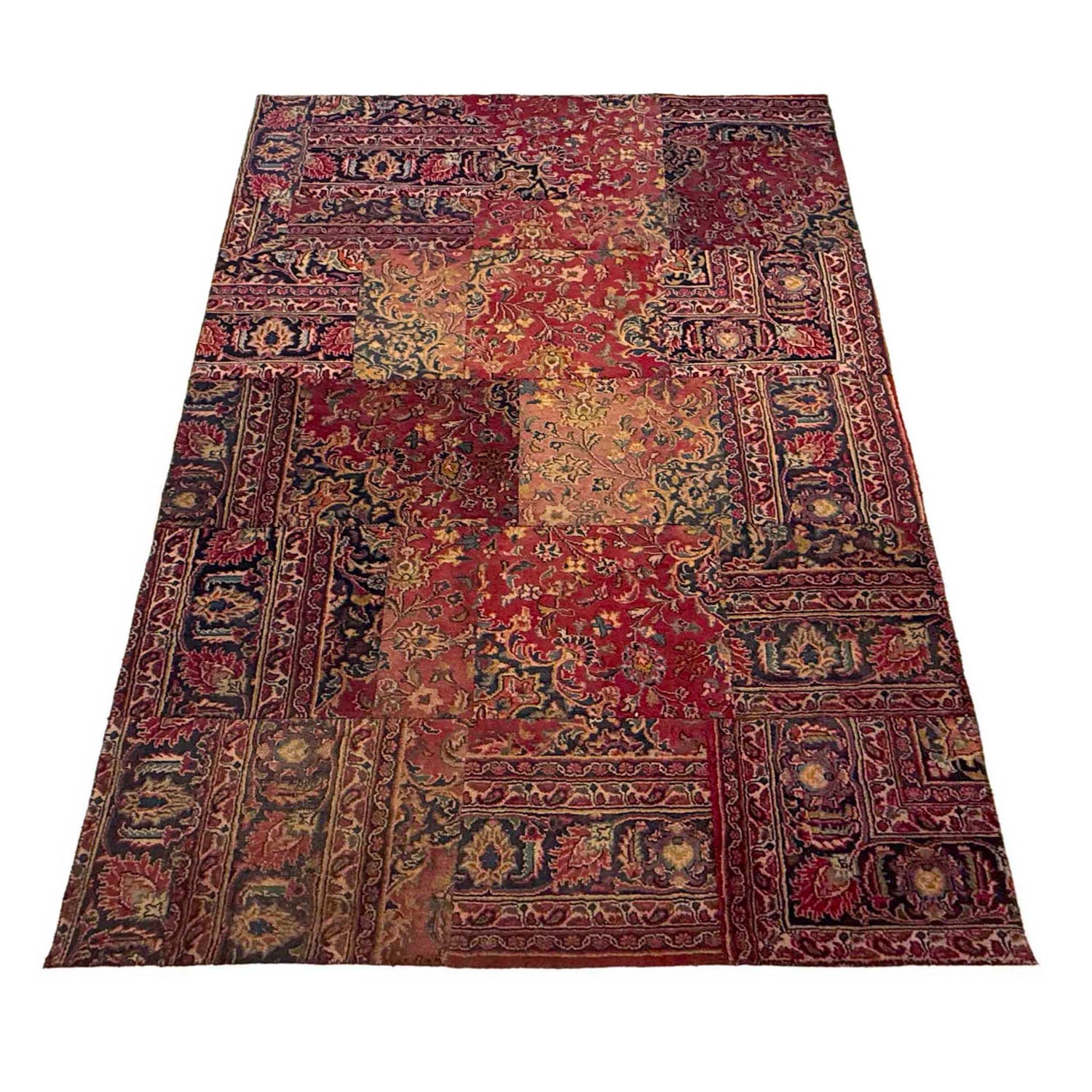 Patchwork Area Rug Handmade Multi Geometric 5x8 ft