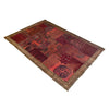 Patchwork Area Rug Handmade Multi Geometric 4x6 ft