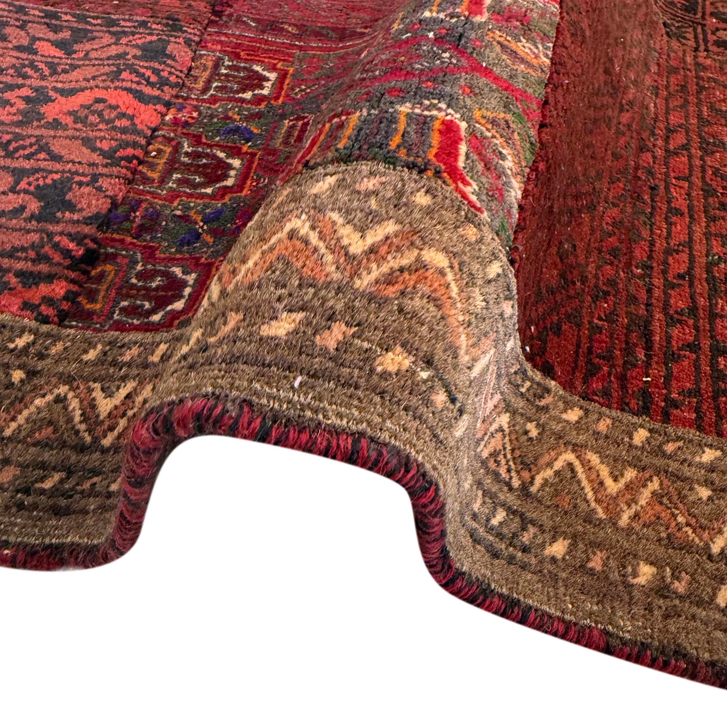 Patchwork Area Rug Handmade Multi Geometric 4x6 ft