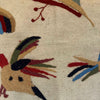 Embroidery Kilim Area Rug Handmade Beige Animal 4x6 ft