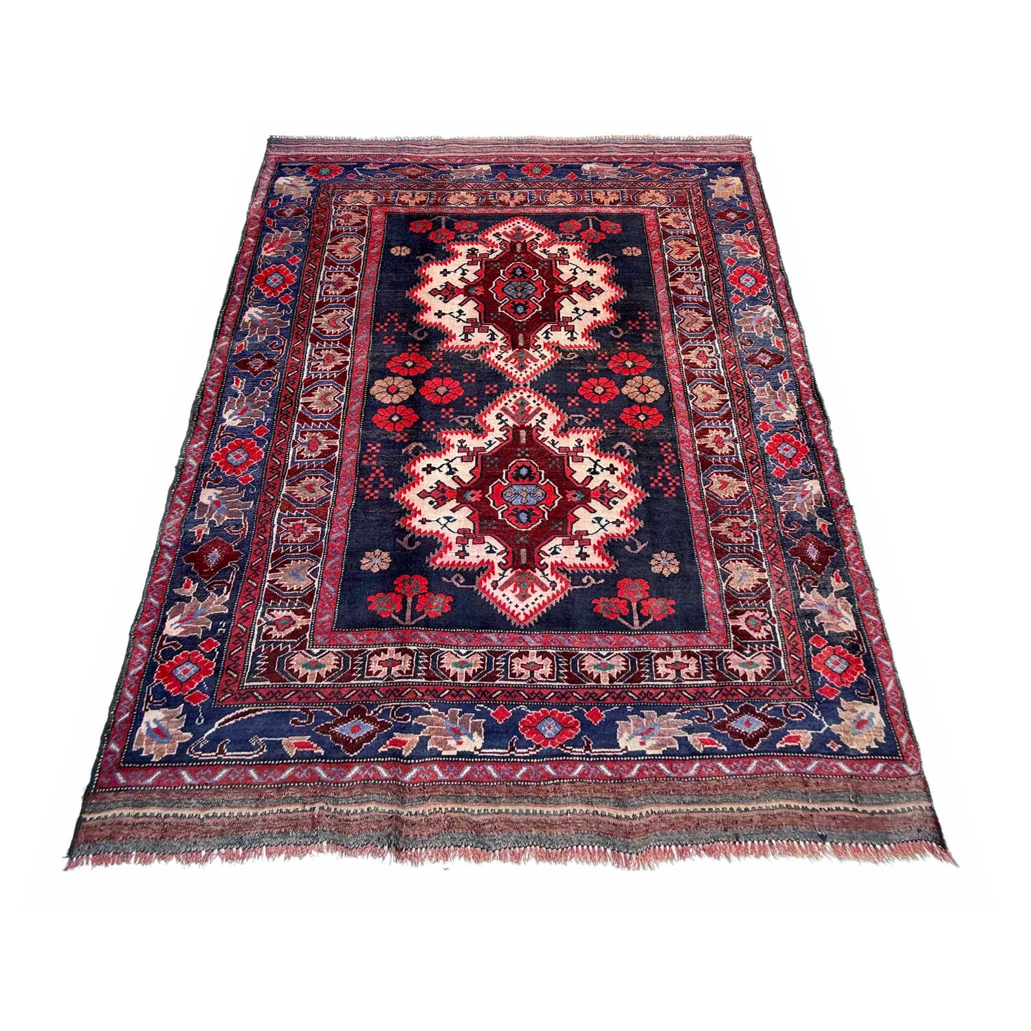 Baluchi Rug Handmade Multi Geometric 4x6 ft