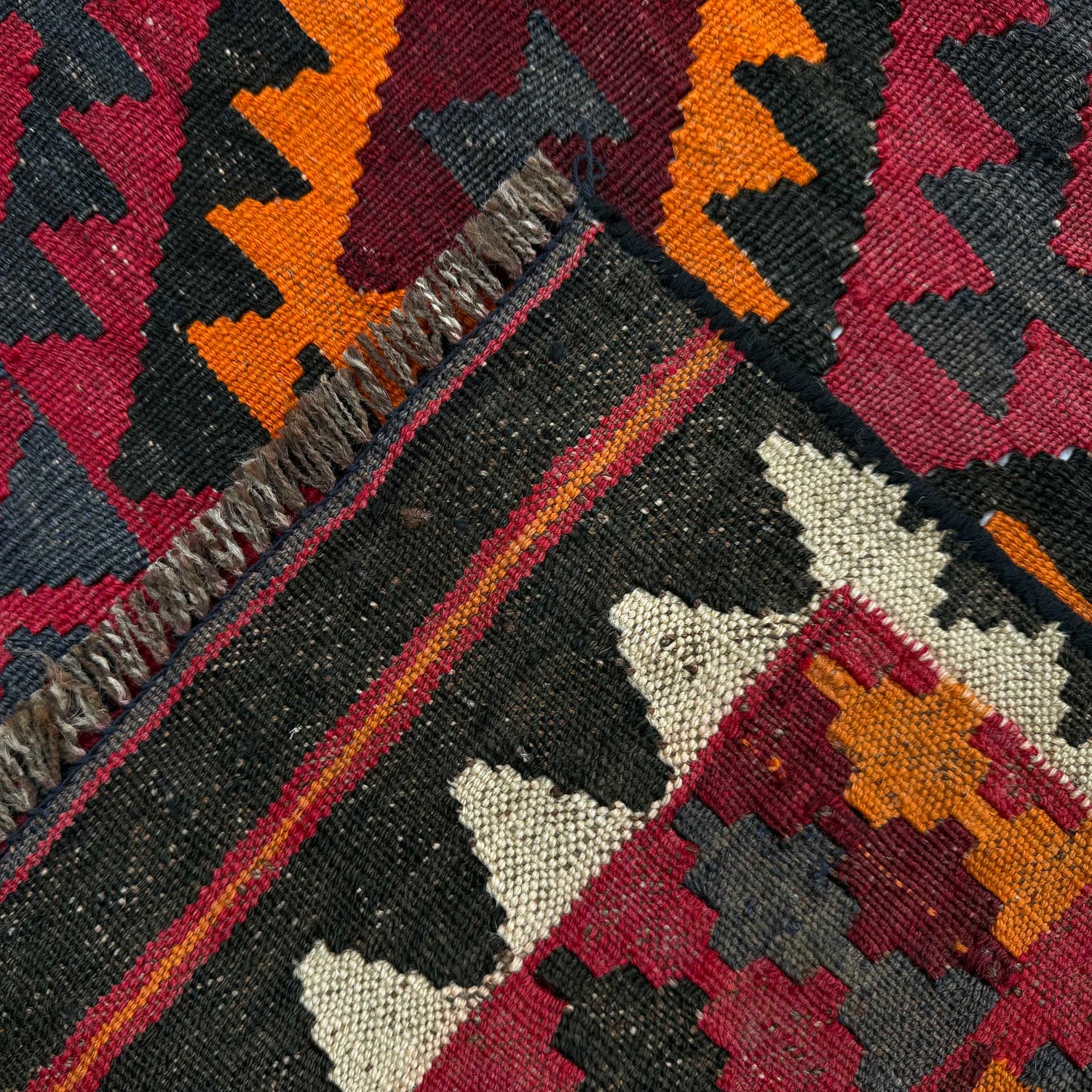 Maimana Kilim Area Rug Handmade Multi Floral 7x10 ft