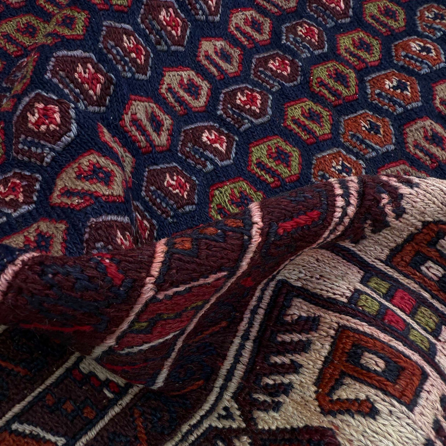 Maliki Kilim Area Rug Handmade Multi Floral 4x4 ft