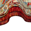 Heriz Area Rug Handmade Red Medallion 7x10 ft