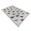 Embroidery Kilim Area Rug Handmade Beige Animal 4x6 ft