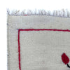 Embroidery Kilim Area Rug Handmade Beige Animal 4x6 ft