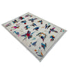 Embroidery Kilim Area Rug Handmade Beige Animal 4x6 ft