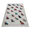 Embroidery Kilim Area Rug Handmade Beige Animal 3x5 ft