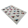 Embroidery Kilim Area Rug Handmade Beige Animal 3x5 ft