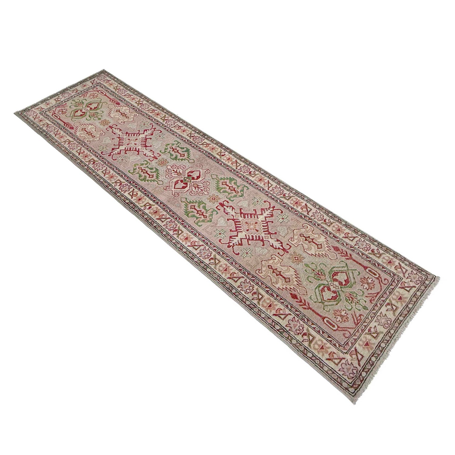 Kazak Rug Handmade Multi Medallion 10' Runner
