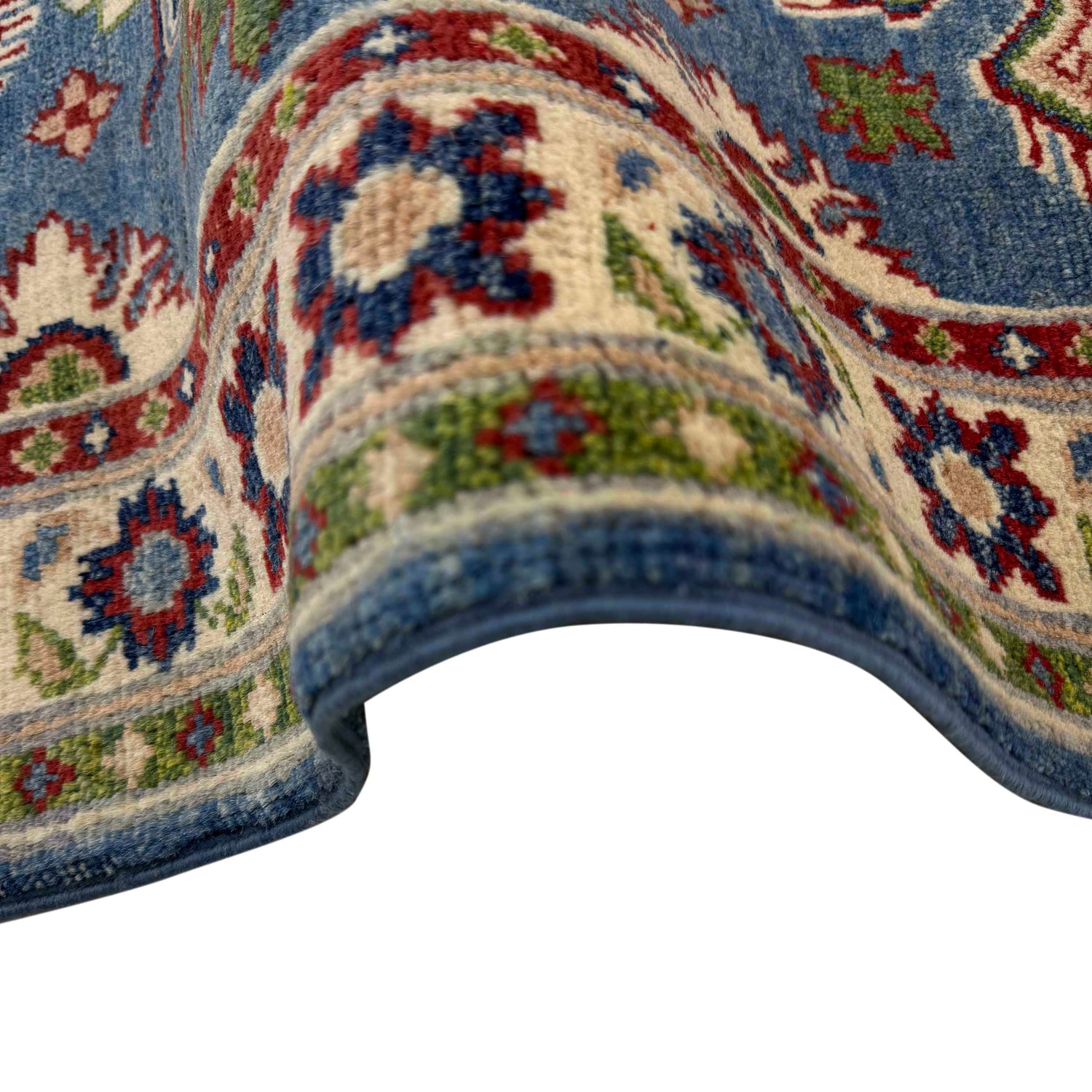 Kazak Rug Handmade Blue Medallion 6' Runner