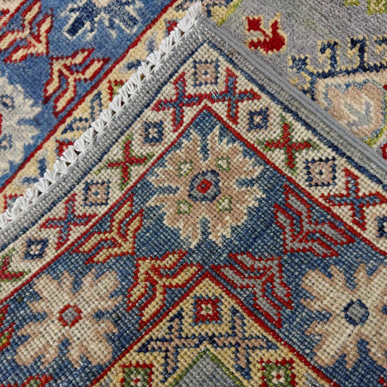 Kazak Rug Handmade Gray Medallion 10' Runner