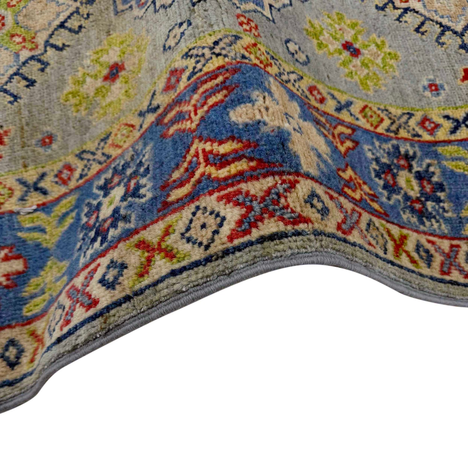 Kazak Rug Handmade Gray Medallion 10' Runner