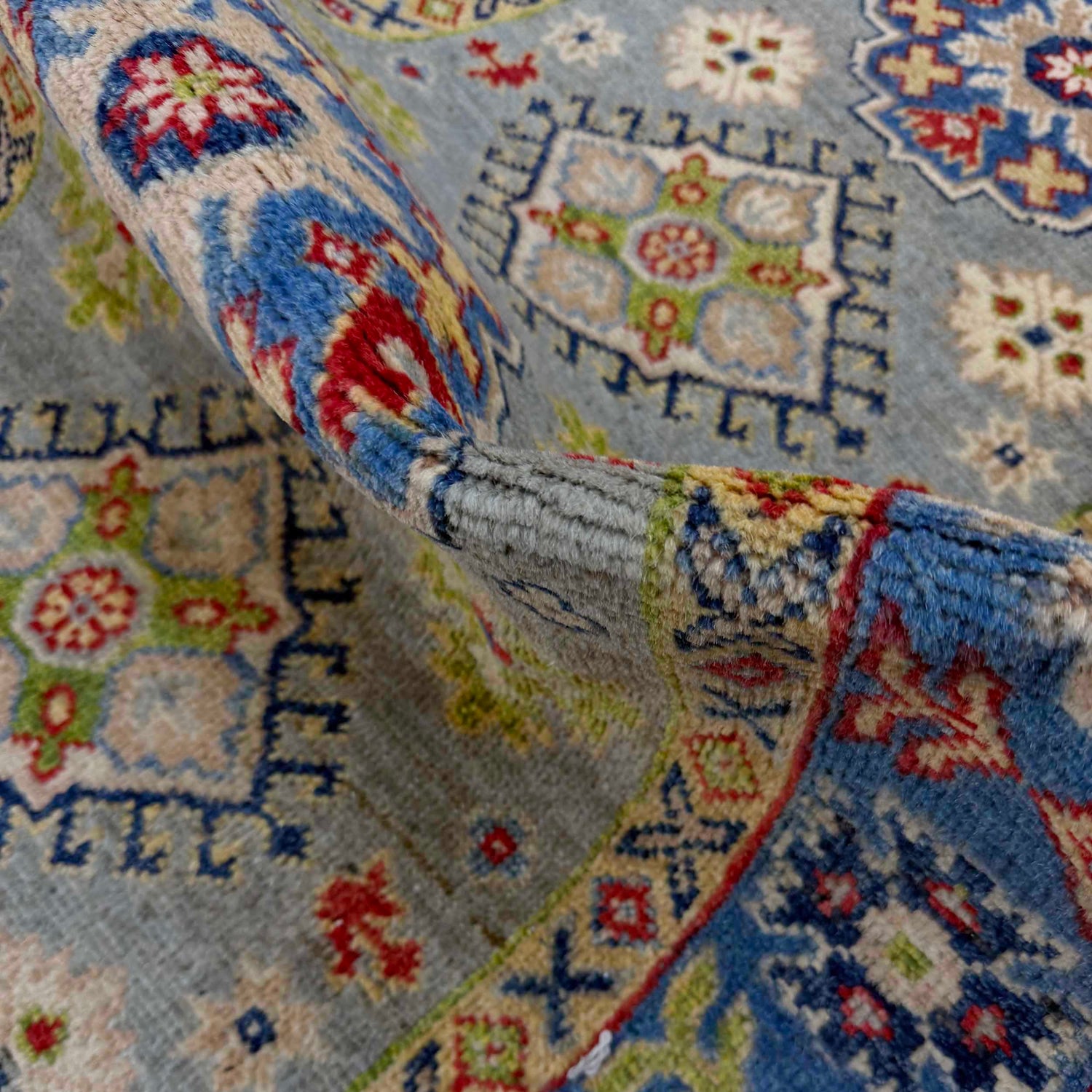 Kazak Rug Handmade Gray Medallion 10' Runner