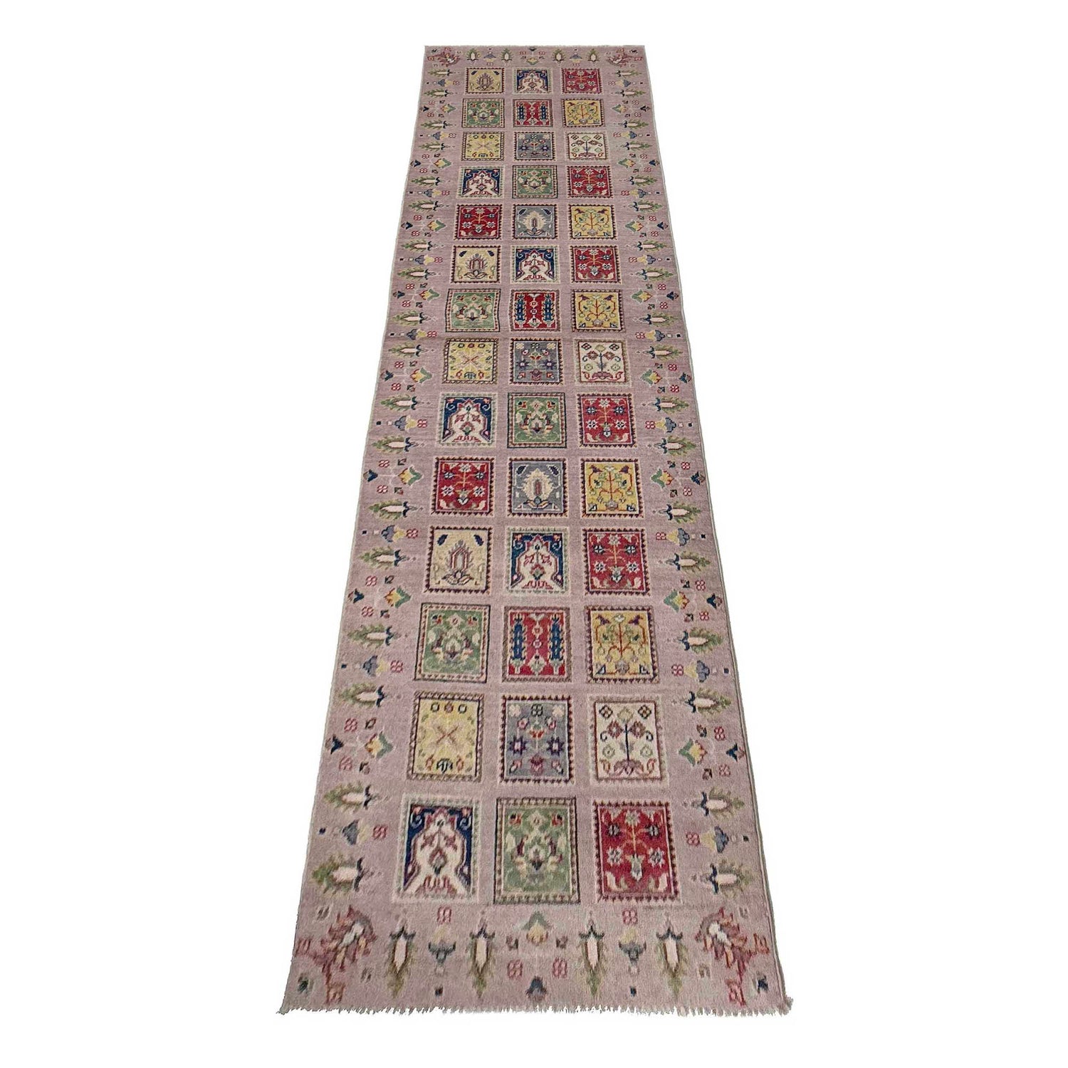 Bakhtiar Runner Handmade Pink Floral 10' Runner