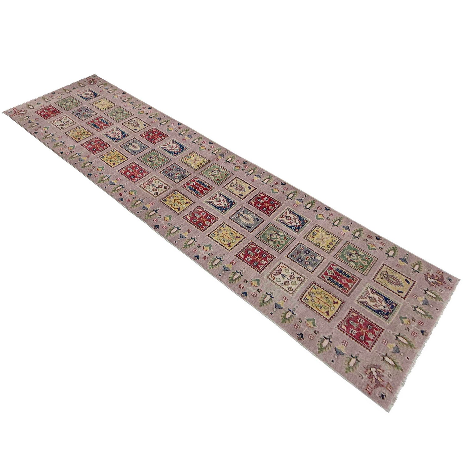 Bakhtiar Runner Handmade Pink Floral 10' Runner