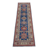 Kazak Rug Handmade Blue Medallion 10' Runner