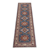 Kazak Rug Handmade Blue Medallion 10' Runner