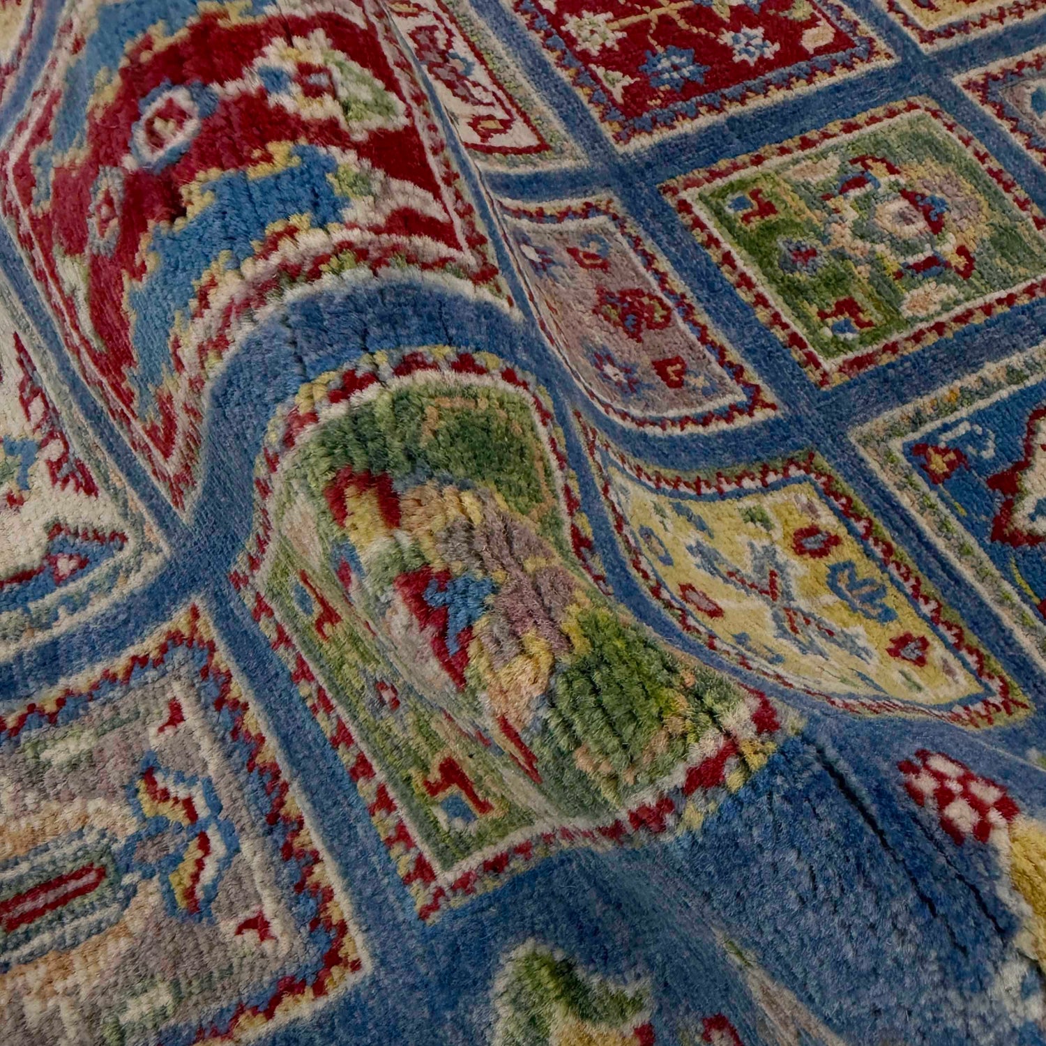Bakhtiar Runner Rug Handmade Blue Floral 10' Runner