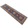 Kazak Rug Handmade Blue Medallion 10' Runner
