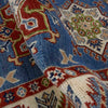 Kazak Rug Handmade Blue Medallion 10' Runner
