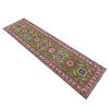 Kazak Rug Handmade Green Medallion 10' Runner