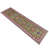 Kazak Rug Handmade Green Medallion 10' Runner