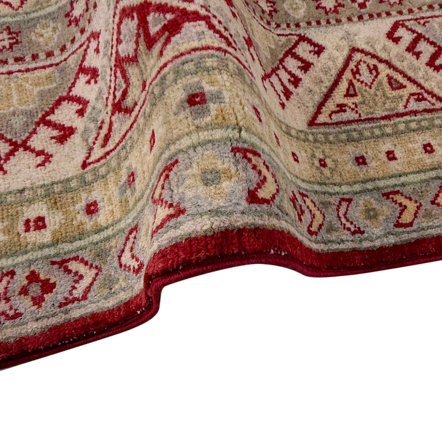 Kazak Rug Handmade Red Medallion 7x10 ft