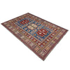 Kazak Rug Handmade Blue Medallion 4x6 ft