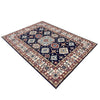 Kazak Rug Handmade Blue Medallion 7x10 ft