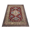 Kazak Rug Handmade Red Medallion 7x10 ft