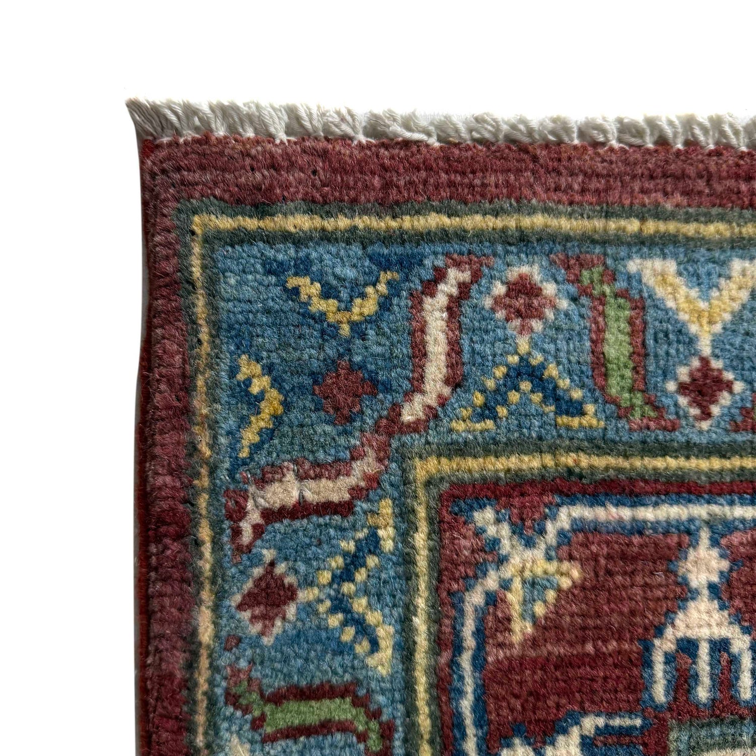 Kazak Rug Handmade Red Medallion 7x10 ft