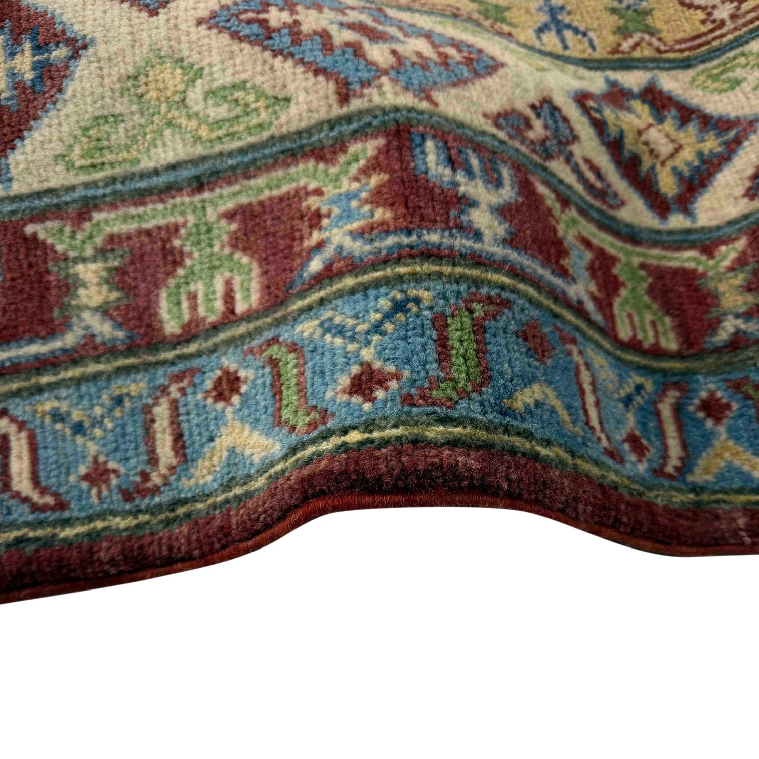 Kazak Rug Handmade Red Medallion 7x10 ft