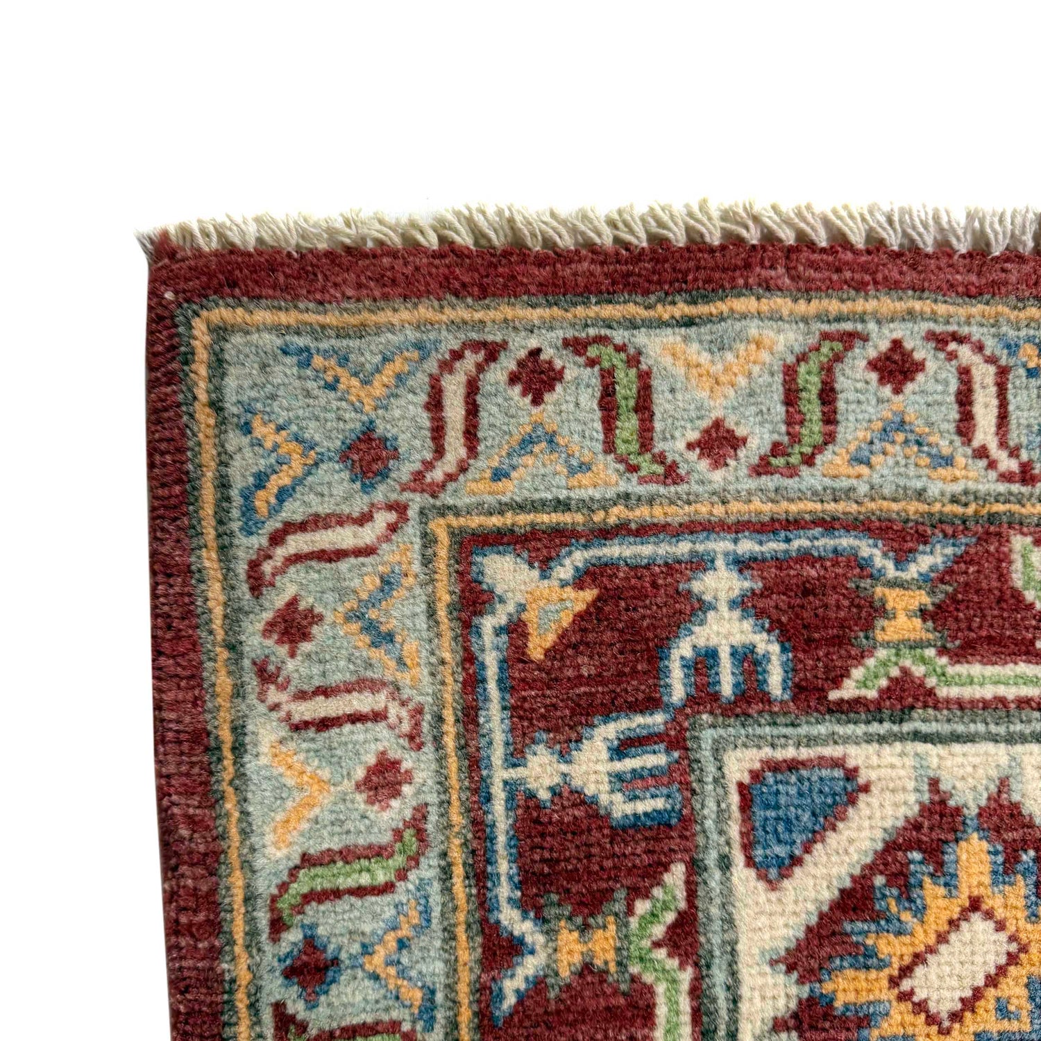 Kazak Rug Handmade Red Medallion 7x10 ft